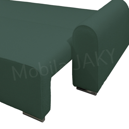 Canapea extensibila MELINA, 3 locuri, stofa boucle verde salvie 34, cu lada de depozitare, dimensiunea 244x100x80 cm [6]
