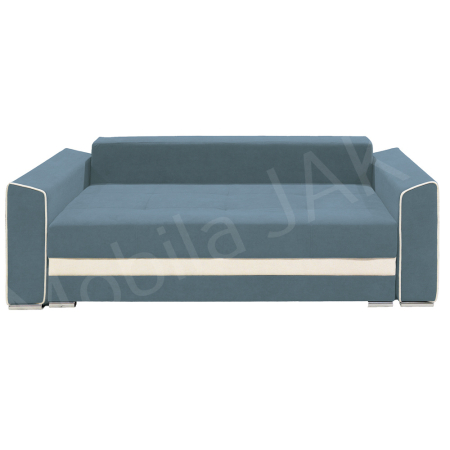 Canapea extensibila Nicole, 3 locuri, albastru deschis + crem, cu lada de depozitare, dimensiune 237x96x78cm [1]