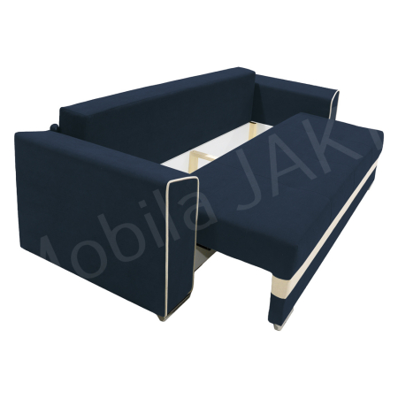 Canapea extensibila Nicole, 3 locuri, bleumarin+ crem, cu lada de depozitare, dimensiune 237x96x78cm [3]