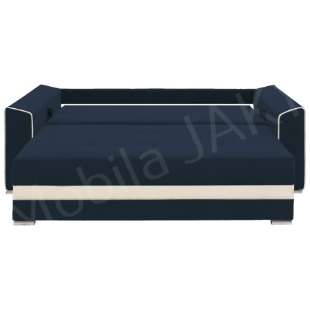 Canapea extensibila Nicole, 3 locuri, bleumarin+ crem, cu lada de depozitare, dimensiune 237x96x78cm [4]