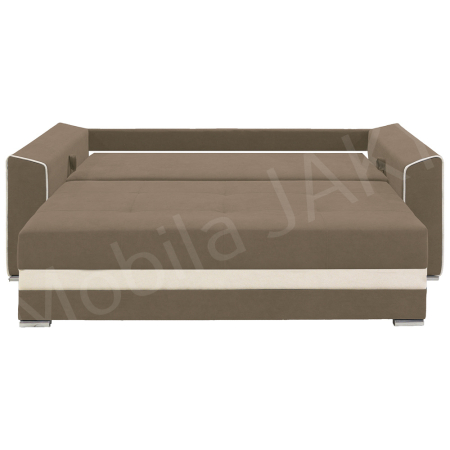 Canapea extensibila Nicole, 3 locuri, cappuccino + crem, cu lada de depozitare, dimensiune 237x96x78cm [4]