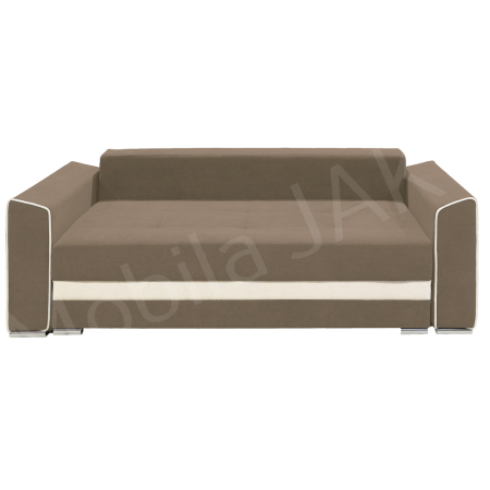Canapea extensibila Nicole, 3 locuri, cappuccino + crem, cu lada de depozitare, dimensiune 237x96x78cm [1]