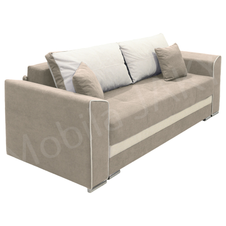 Canapea extensibila Nicole, 3 locuri,bej + crem, cu lada de depozitare, dimensiune 237x96x78cm [2]