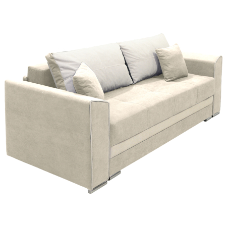 Canapea extensibila Nicole, 3 locuri, crem + crem, cu lada de depozitare, dimensiune 237x96x78cm - mobila JAKY [2]