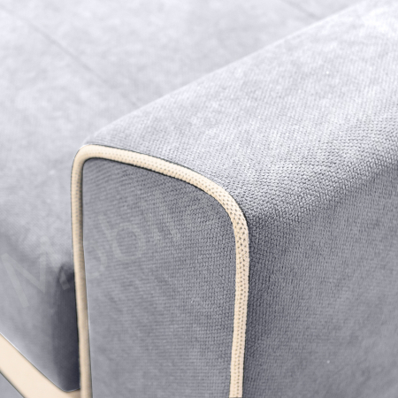 Canapea extensibila Nicole, 3 locuri, gri deschis + crem, cu lada de depozitare, dimensiune 237x96x78cm [4]