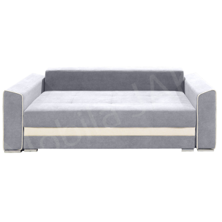Canapea extensibila Nicole, 3 locuri, gri deschis + crem, cu lada de depozitare, dimensiune 237x96x78cm [3]
