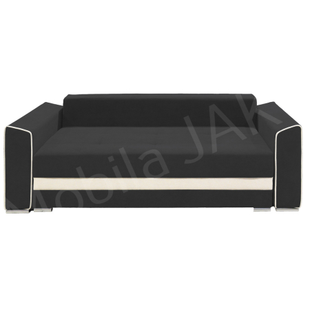 Canapea extensibila Nicole, 3 locuri, gri inchis + crem, cu lada de depozitare, dimensiune 237x96x78cm [1]
