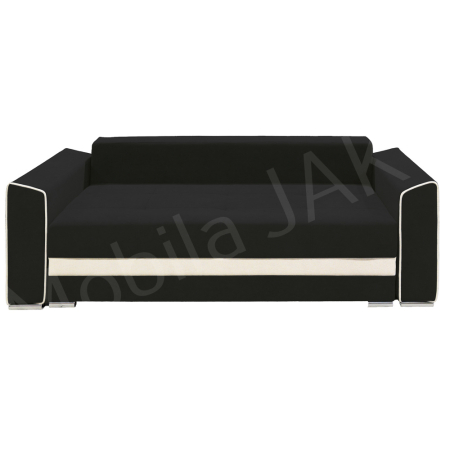 Canapea extensibila Nicole, 3 locuri, negru + crem, cu lada de depozitare, dimensiune 237x96x78cm [1]