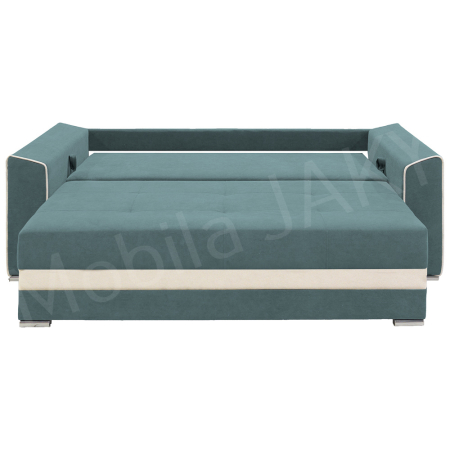 Canapea extensibila Nicole, 3 locuri, verde marin + crem, cu lada de depozitare, dimensiune 237x96x78cm [5]
