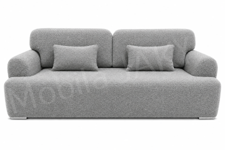 Canapea NUVIA boucle gri deschis 83, 3 locuri, extensibila cu lada de depozitare, dimensiunea 242x100x83 cm [1]