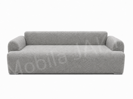 Canapea NUVIA boucle gri deschis 83, 3 locuri, extensibila cu lada de depozitare, dimensiunea 242x100x83 cm [3]