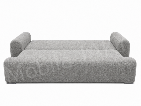Canapea NUVIA boucle gri deschis 83, 3 locuri, extensibila cu lada de depozitare, dimensiunea 242x100x83 cm [2]
