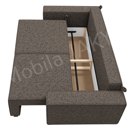 Canapea RIVA , stofa cappuccino inchis P22, extensibila, cu lada de depozitare 230x100x82 [4]