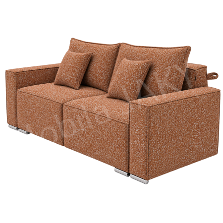 Canapea RIVA , stofa caramiziu P52, extensibila, cu lada de depozitare 230x100x82 [1]