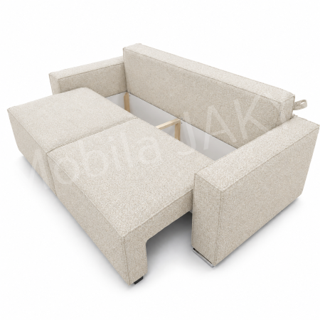 Canapea RIVA , stofa crem P04, extensibila, cu lada de depozitare 230x100x82 [5]