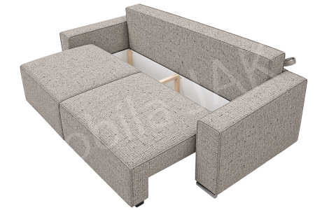 Canapea RIVA , stofa bej nisipiu P16, extensibila, cu lada de depozitare 230x100x82 [4]