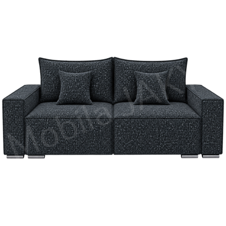 Canapele - Canapea RIVA , stofa negru P98, extensibila, cu lada de depozitare 230x100x82