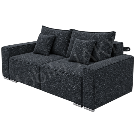 Canapea RIVA , stofa negru P98, extensibila, cu lada de depozitare 230x100x82 [1]