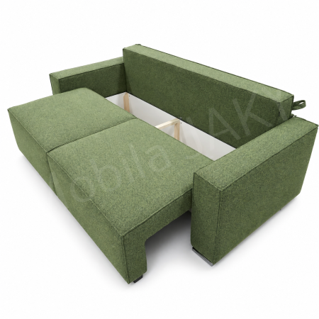 Canapea RIVA , stofa verde galbui P34, extensibila, cu lada de depozitare 230x100x82 [4]