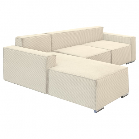 Coltar extensibil Lincoln stanga, cu lada de depozitare, 310*185*102 cm, crem 03N [3]