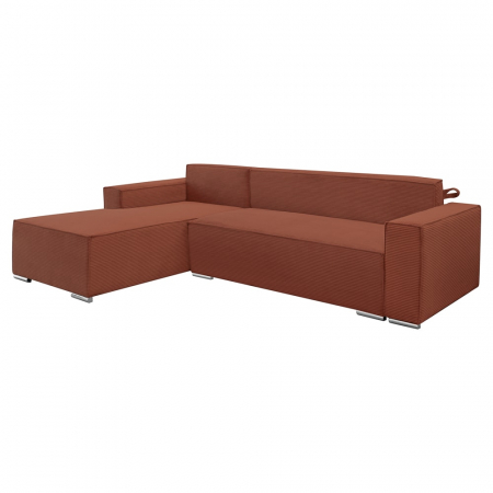 Coltar extensibil Lincoln mini stanga, cu lada de depozitare 280*185*102, caramiziu [2]