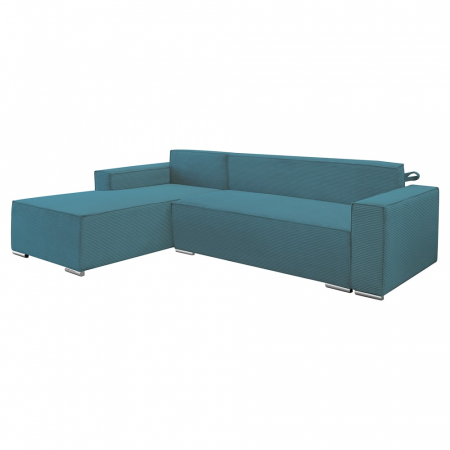 Coltar extensibil Lincoln mini stanga, cu lada de depozitare, 280*185*102 cm, turcoaz 75N [3]