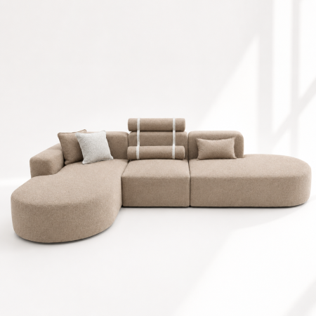 Coltare - Coltar modular Landscape, 365 x 195 cm, stofa maro