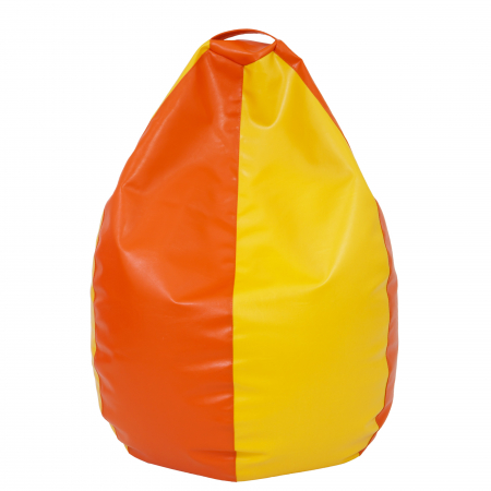 Fotolii Puf - Mara - fotoliu puff - imitatie piele - portocaliu/galben