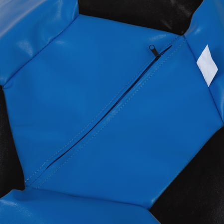 Mega Ball - fotoliu puf - imitatie piele albastru/negru [2]
