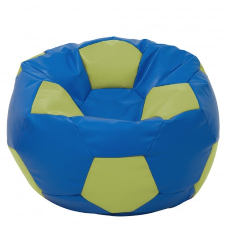 Fotolii Puf - Mega Ball - fotoliu puf - imitatie piele albastru/verde