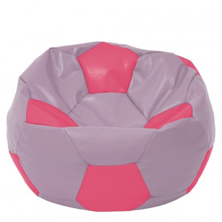 Fotolii Puf - Mega Ball - fotoliu puf - imitatie piele mov/roz