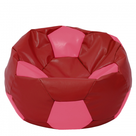 Fotolii Puf - Mega Ball - fotoliu puf - imitatie piele rosu/roz