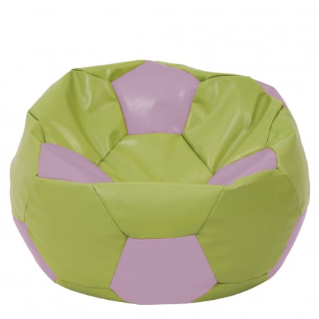 Fotolii Puf - Mega Ball - fotoliu puf - imitatie piele verde/mov