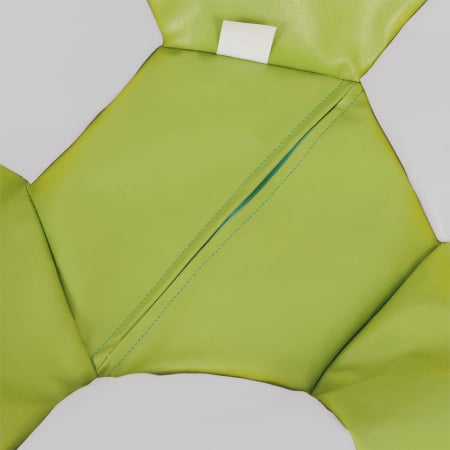 Mega Ball - fotoliu puf - imitatie piele verde/alb [2]