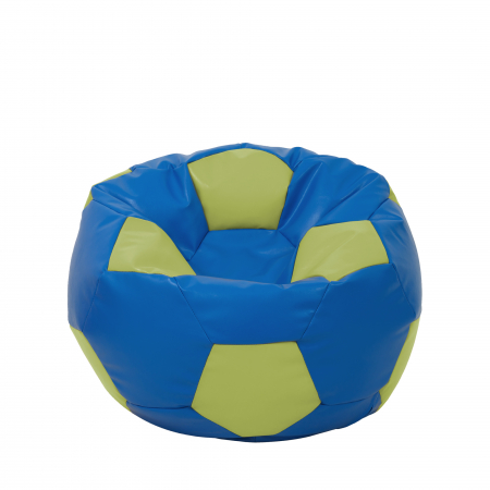 Fotolii Puf - Mondo Ball - fotoliu puf - imitatie piele - albastru/verde