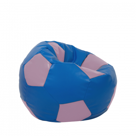 Mondo Ball - fotoliu puf - imitatie piele - albastru/mov [1]