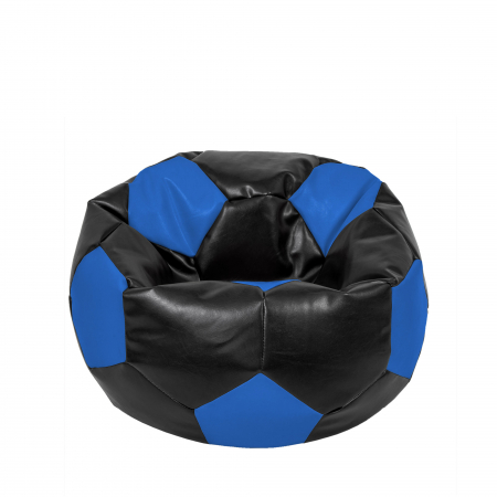 Mondo Ball - fotoliu puf - imitatie piele - negru/alb [5]