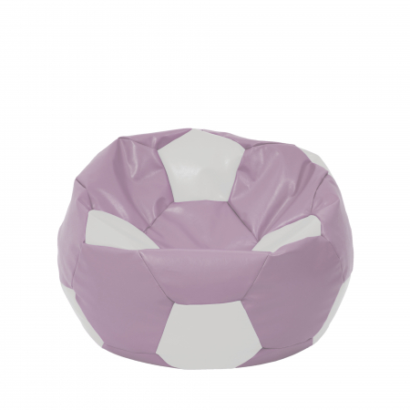 Fotolii Puf - Mondo Ball - fotoliu puf - imitatie piele - mov/alb