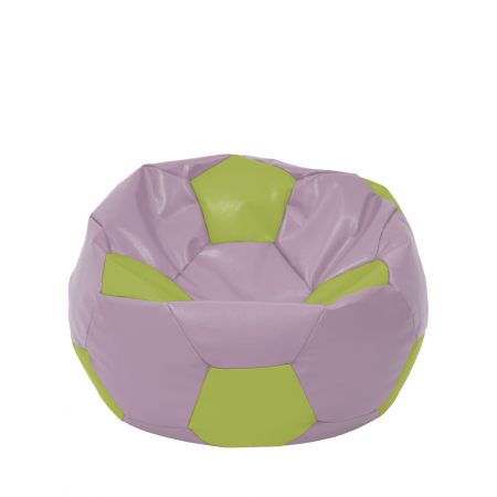 Fotolii Puf - Mondo Ball - fotoliu puf - imitatie piele - mov/verde