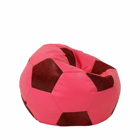 Mondo Ball - fotoliu puf - imitatie piele - roz/visiniu [1]
