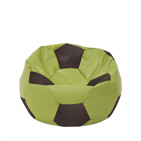 Fotolii Puf - Mondo Ball - fotoliu puf - imitatie piele - verde/maro