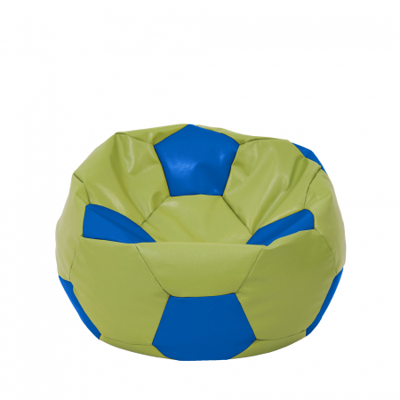 Fotolii Puf - Mondo Ball - fotoliu puf - imitatie piele - verde/albastru