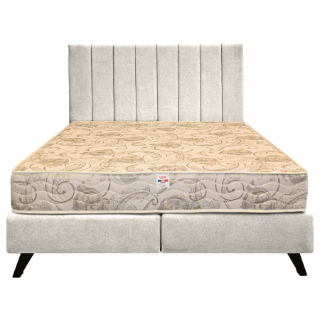 Paturi Boxspring - Pat Boxspring Columbia cu picioare,140/200 crem, tapițat