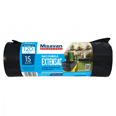 Magazin - Saci menaj pubela Misavan Professional Super rezistenti, 120L, 15buc/set