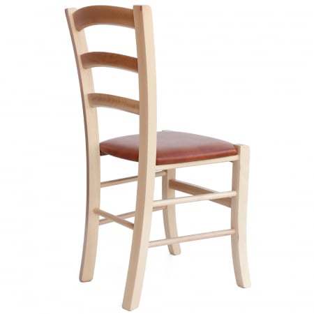 Scaun Paesana, cadru fag, material piele ecologica cognac [1]
