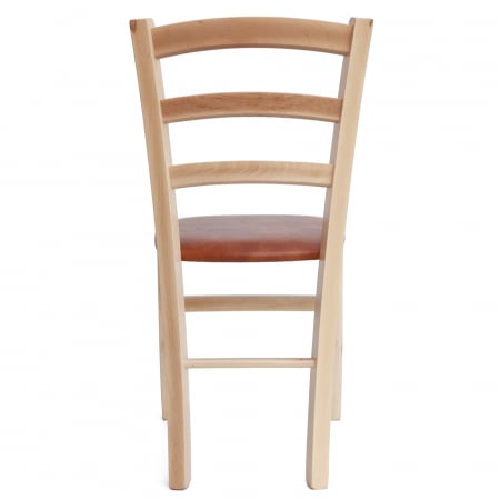 Scaun Paesana, cadru fag, material piele ecologica cognac [2]