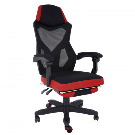 Scaune birou - Scaun gaming Florenta - negru/rosu