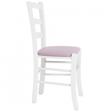 Scaun Paesana, cadru fag, culoare alb, material piele ecologica mov [1]