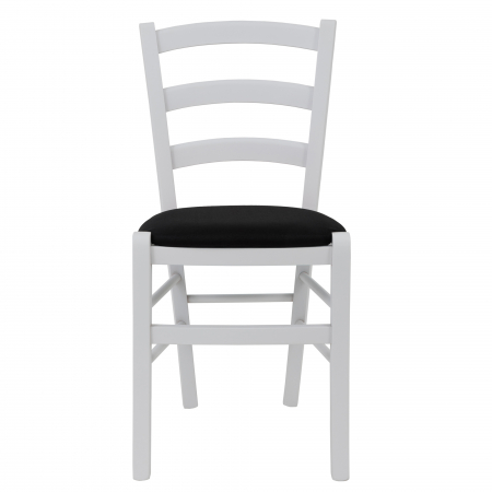 Scaun Paesana, cadru fag, culoare alb, material stofa S14 negru [1]