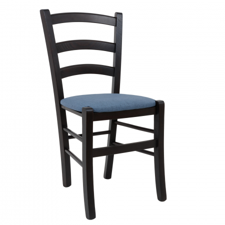 Scaune bucatarie - Scaun Paesana, cadru fag, culoare wenge, material stofa G22 albastru